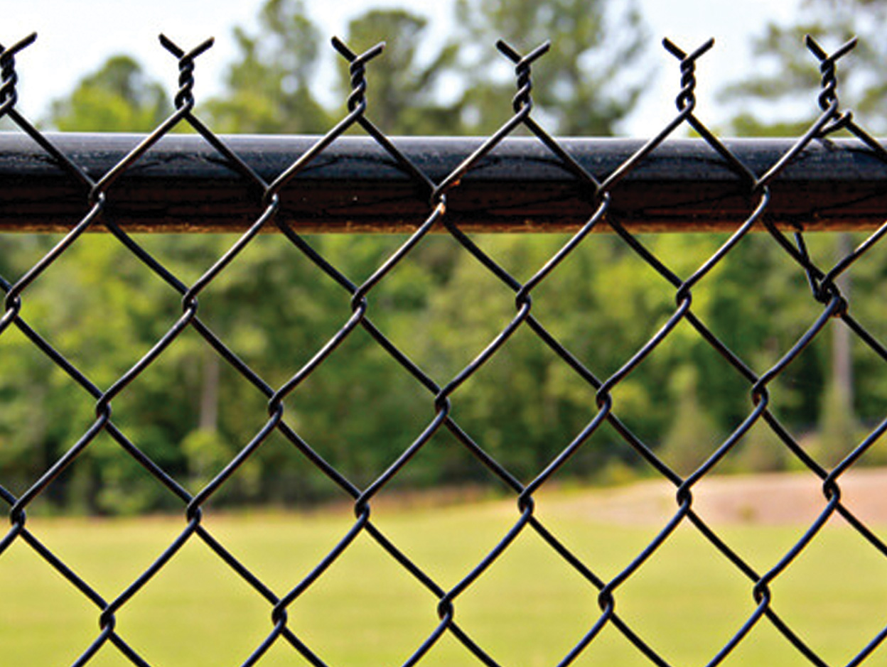 Galvanized chain link fencing