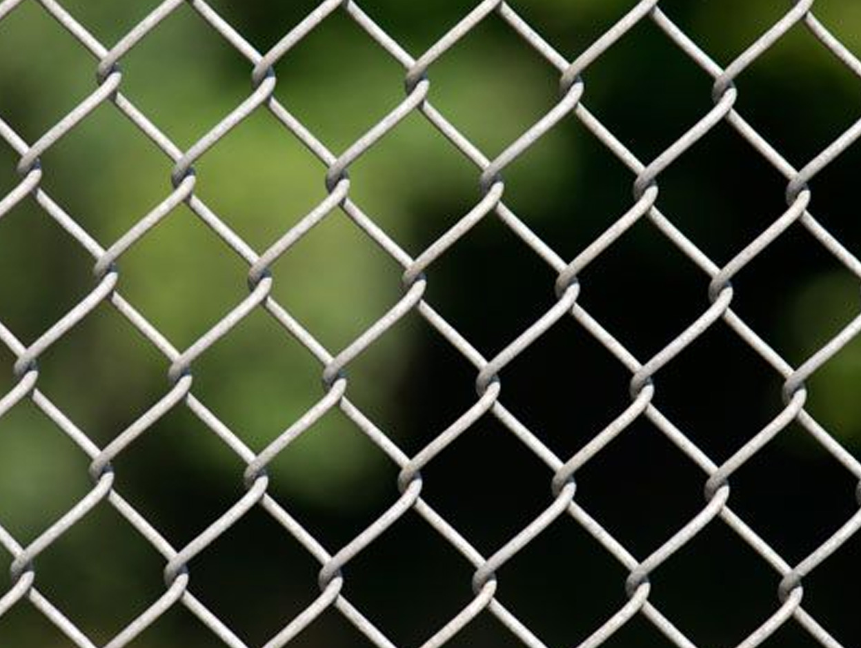 Rolls of chain link at the factory