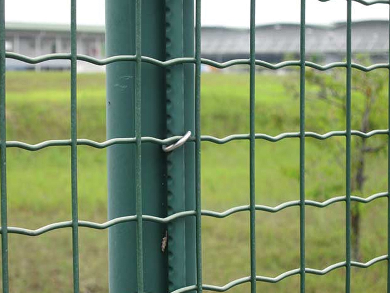 Green PVC coated Euro fence panel