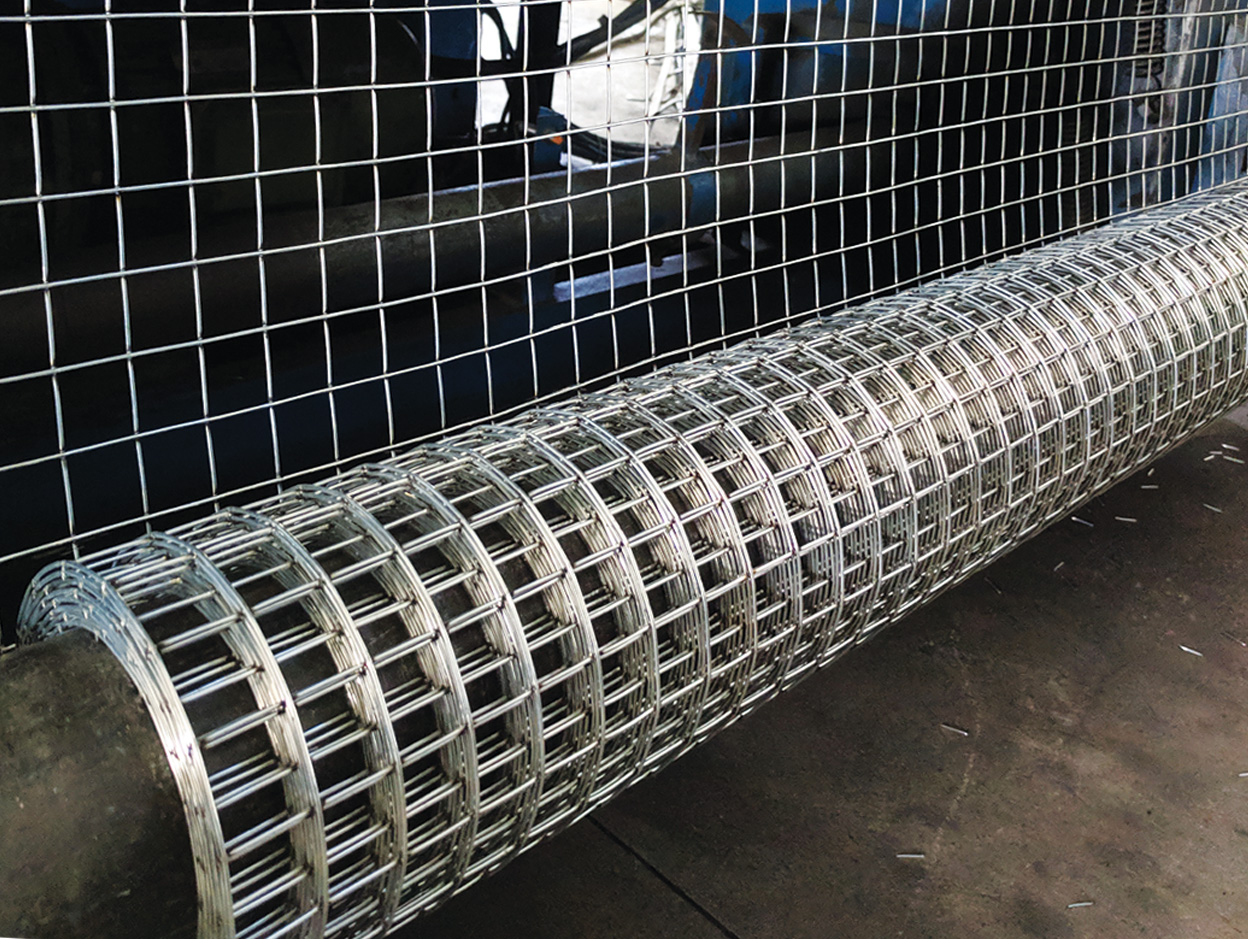 The welded mesh machine running at the Mandalay factory